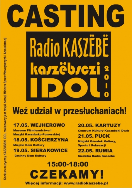 Kaszubski Idol 2010. Weź udział!
