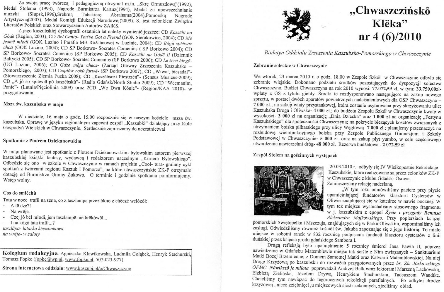 Nowa Klëka. Rozszedł się kolejny numer gazetki