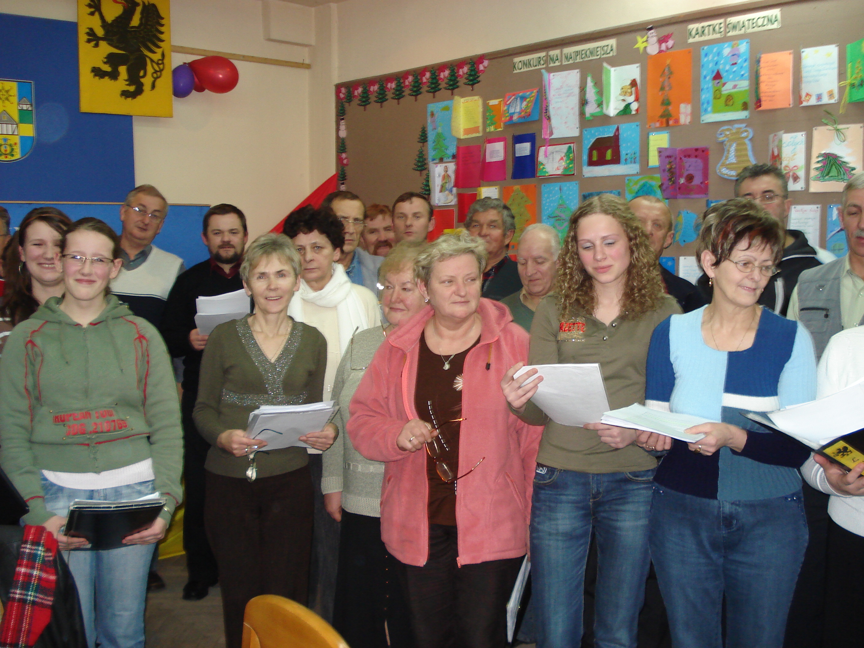 Wspólna próba chórów.  „Lutnia” u „Pięciolini”